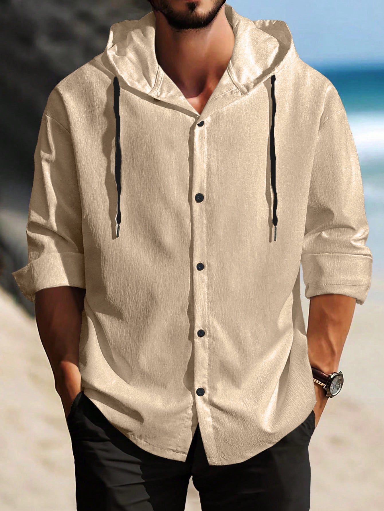 Herren Sportjacke mit Kapuze Modern Trendig