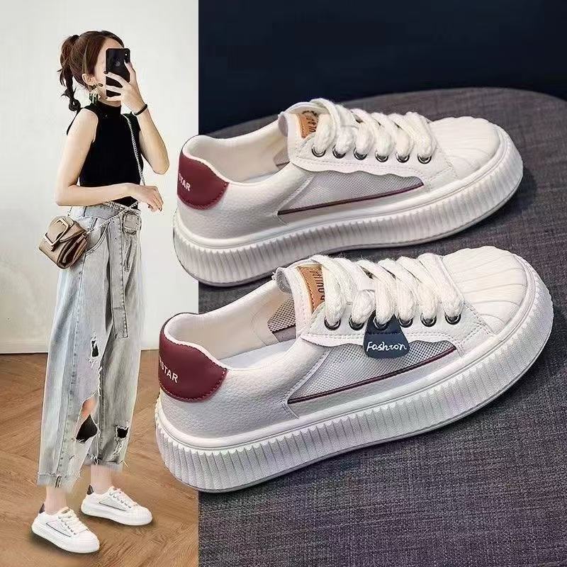 Damen Sneaker Plateau Atmungsaktiv Sportlich Schwarz - BerlinGlamour