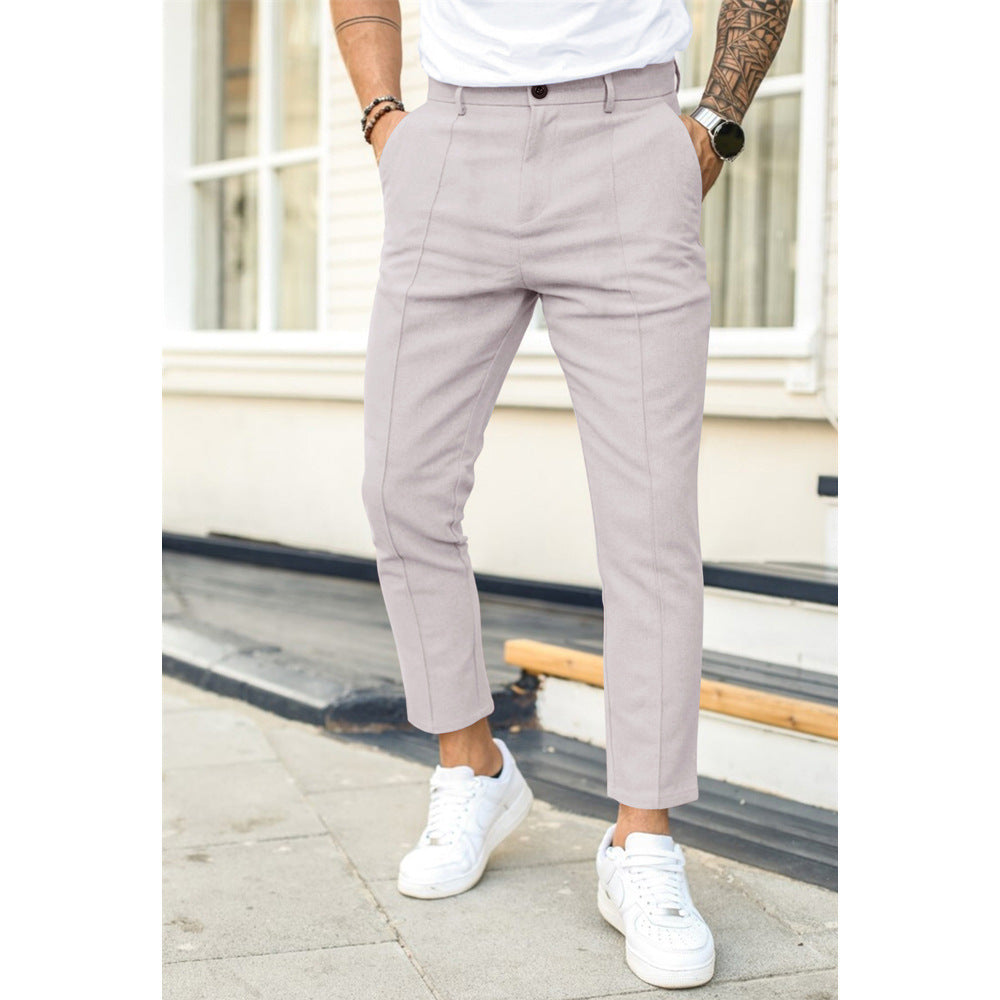 Herren Anzughose Slim Fit Elastisch Elegant