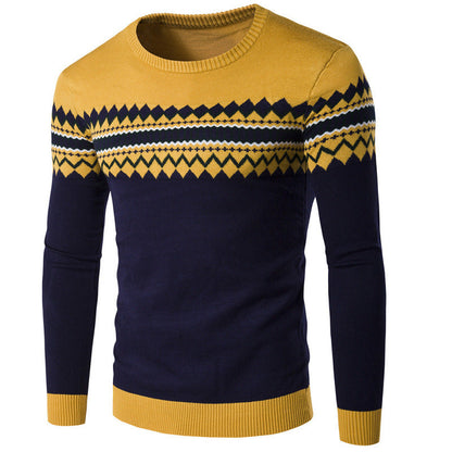 Herren Strickpullover Geometrisches Muster Modern Style