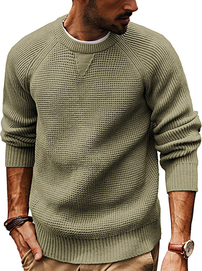 Herren Strickpullover Klassisch mit Muster Grau