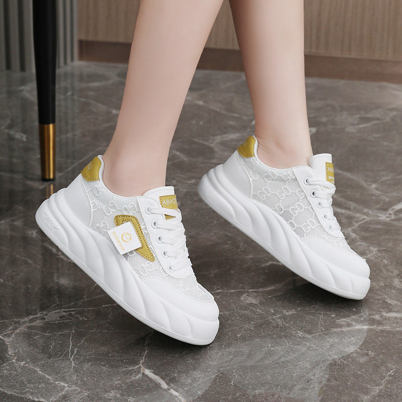 Damen Sneaker Chunky Modisch mit Struktur Oberfläche