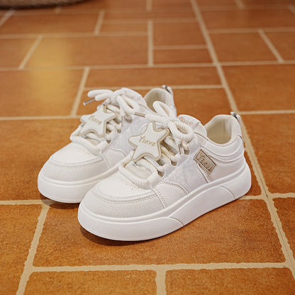 Damen Sneaker Sportlich Dekorativ Weiße Frauen Schuhe