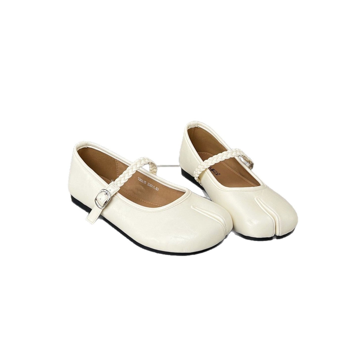 Damen Ballerinas Geflochtener Riemen Weiches Innenfutter