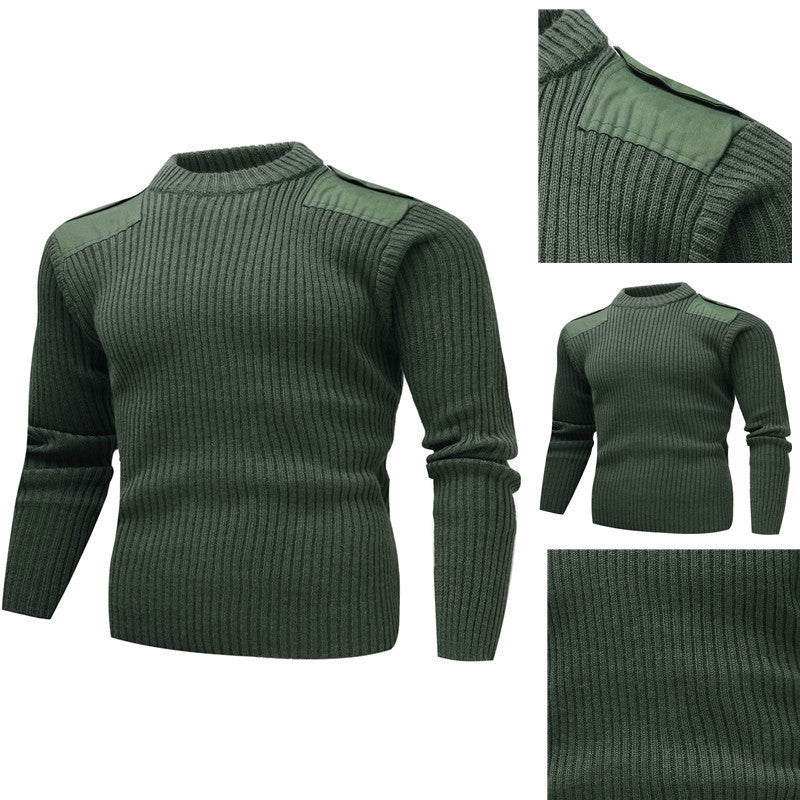 Herren Strickpullover Mit Schulterdetail Modern