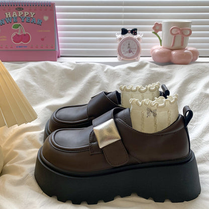 Damen Plateau-Schuhe Hochzeitsschuhe Elegant Schnalle Damenschuhe