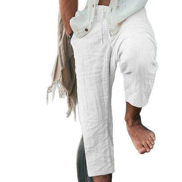 Herren Chino-Hosen Bequem Elastisch Slim-Fit
