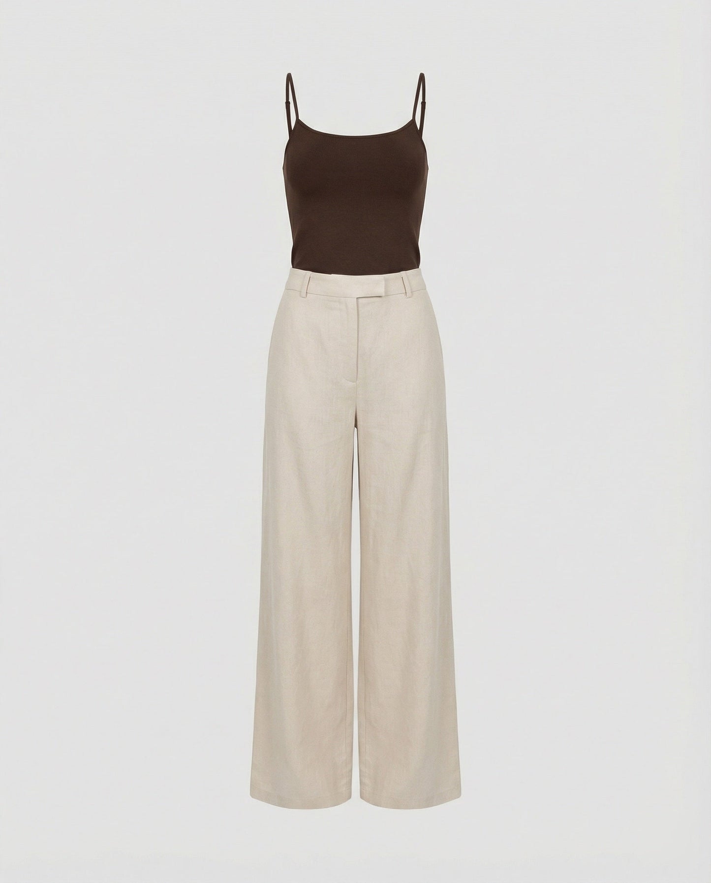 Leinenhose Damen Sommer Leicht Weitbein Plissiert