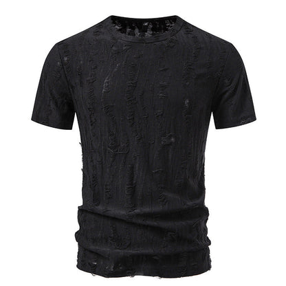 Herren T-Shirt Rundhalsausschnitt Modern Strukturiert