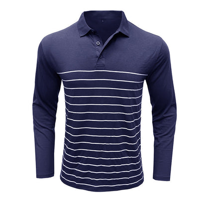 Herren Poloshirt Langarm Elegant Modern