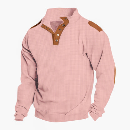 Herren Pullover Strukturiert Knopfleiste Modern Berlin