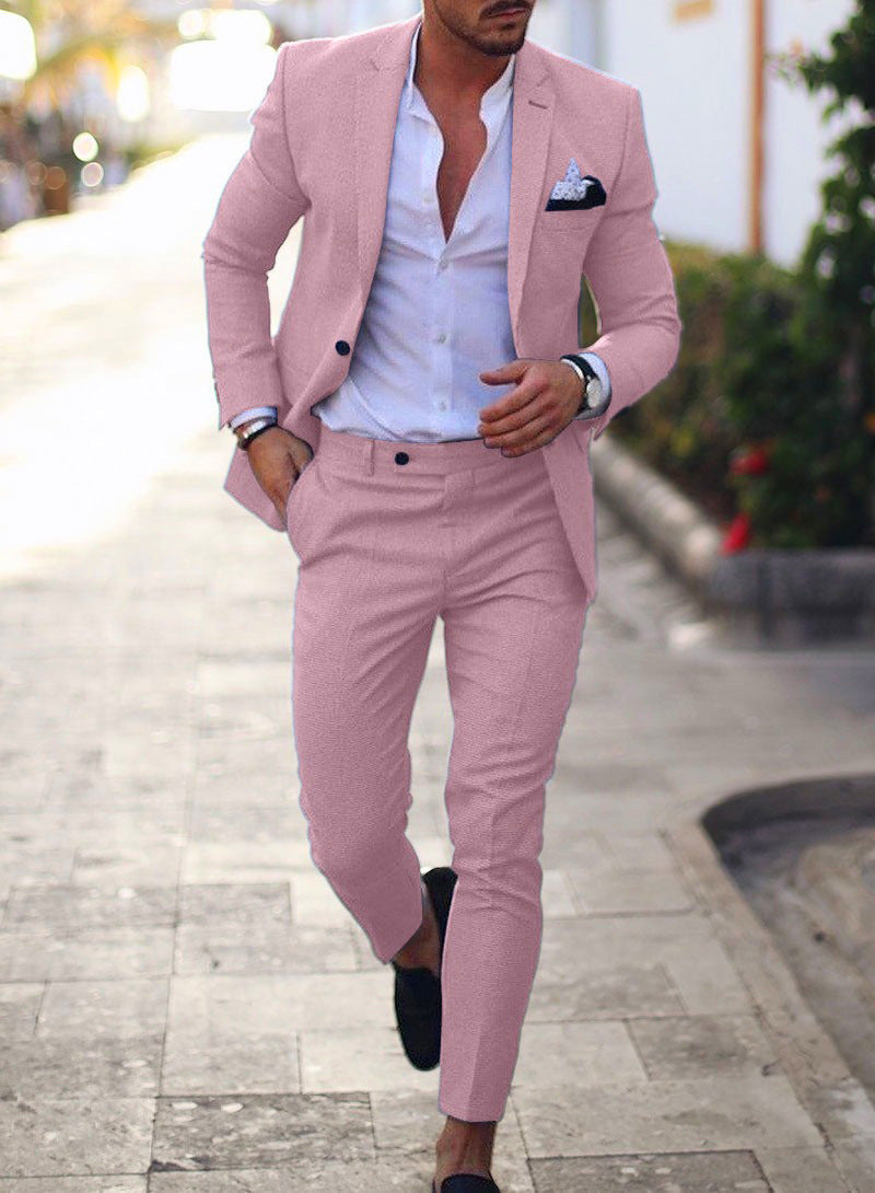 Herrenanzug Zweiteilig Slim Fit Business Anzug