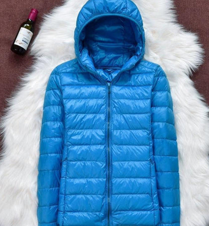 Mode Blaue Damenjacke Klassisch Himmelblau