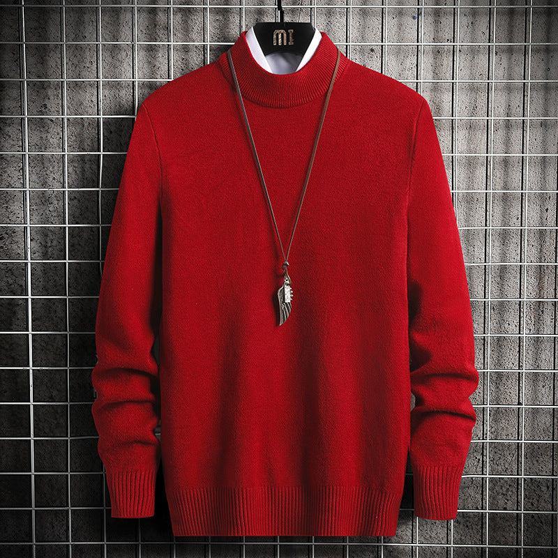 Herren Rollkragenpullover Weich Strick Qualität Modern
