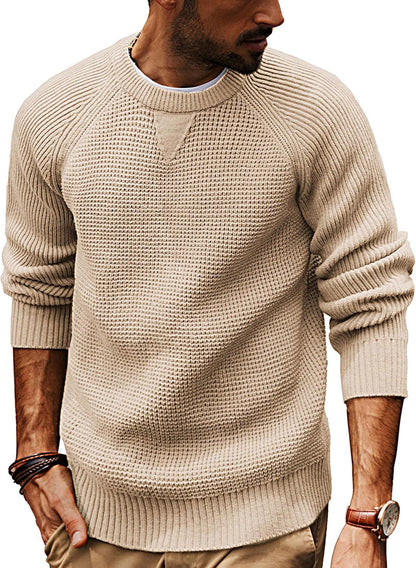 Herren Strickpullover Lässig Rundhals Modern