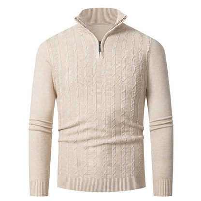 Herren Strickpullover Stehkragen Modern