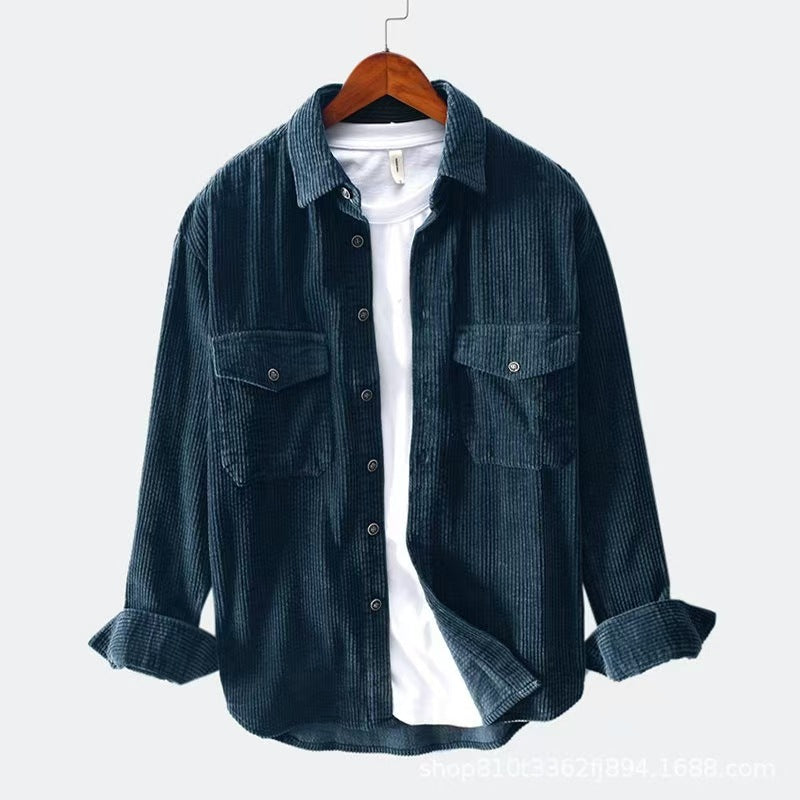 Herren Flanellhemd Kariert Mit Brusttaschen Warm