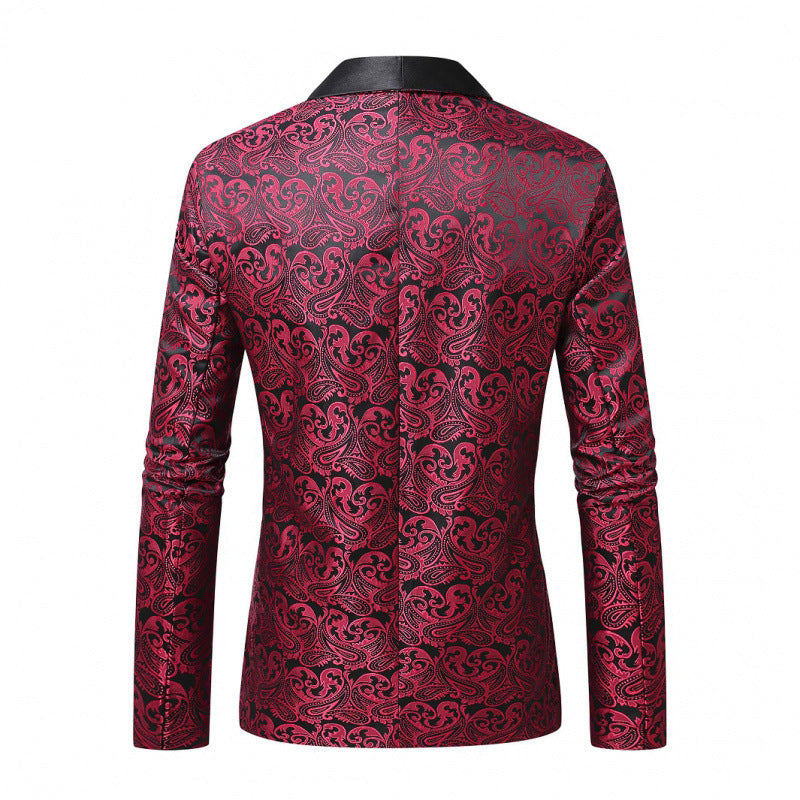 Herren Smoking Blazer Elegant mit Satin-Lapel Modern