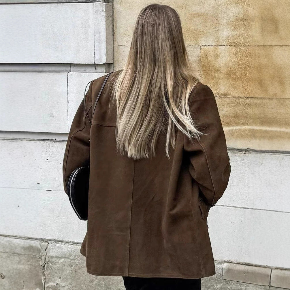 Damen Lederjacke Klassisch Schwarz