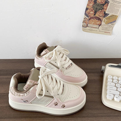 Damen Sneaker Karomuster Bequem Moderne Dämpfung