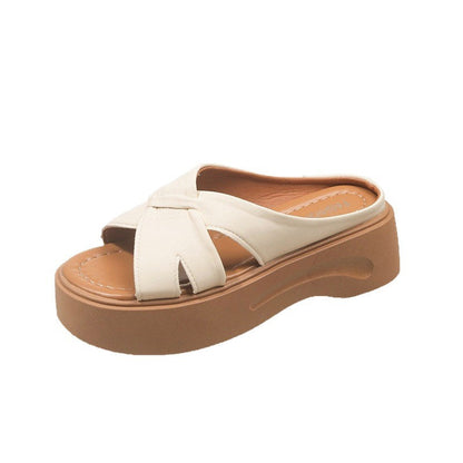 Damen Plateau-Sandalen Bequem Stilvoll Knotendesign