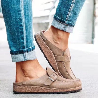 Damen Mokassin Schuhe mit modischer Schnalle - BerlinGlamour