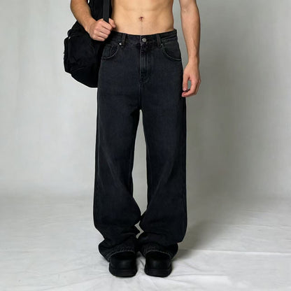 Herren Vintage Jeans Weite Bein Relaxed Fit