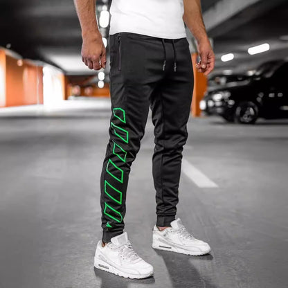 Herren Jogginghose Slim Fit Sportlich Schwarz