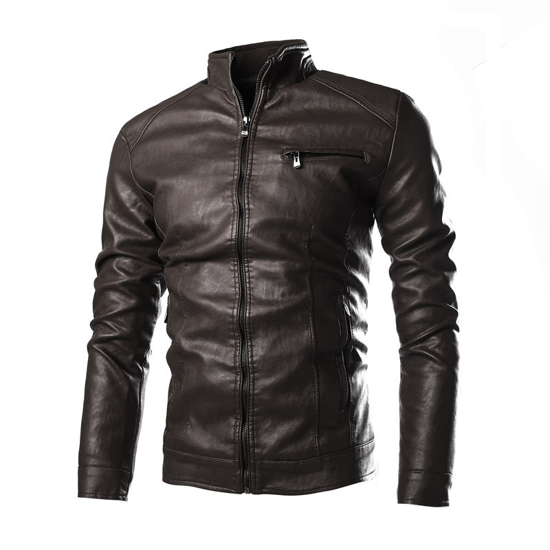 Herren Lederjacke Schwarz Echter Ledermantel