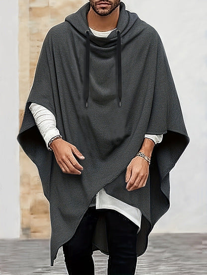 Herren Kapuzenponcho Atmungsaktiv Modern Sportlich