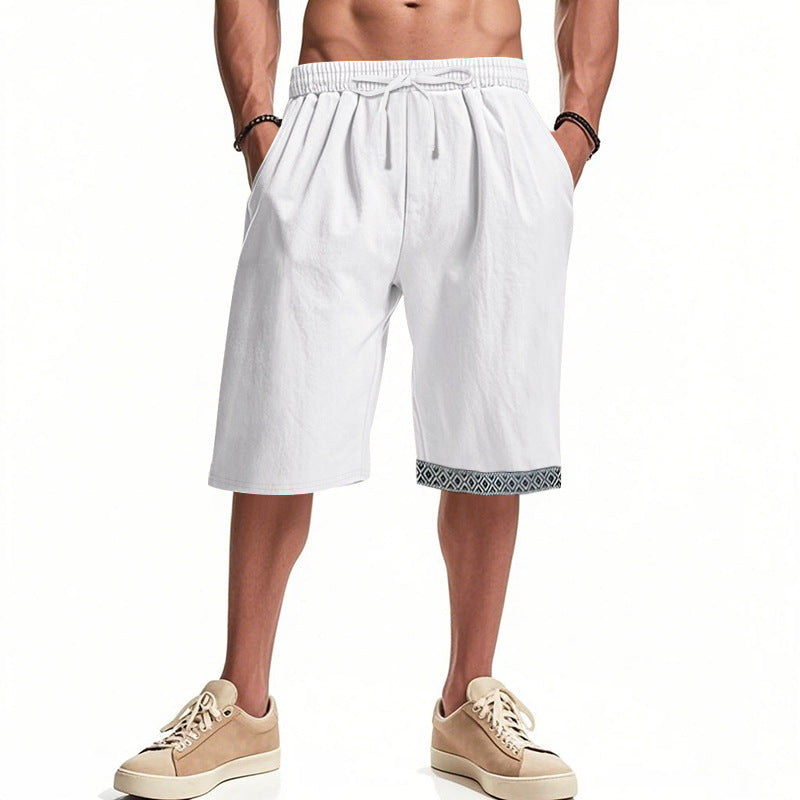 Herren Bermudashorts Bequem Elastisch Mit Kordelzug