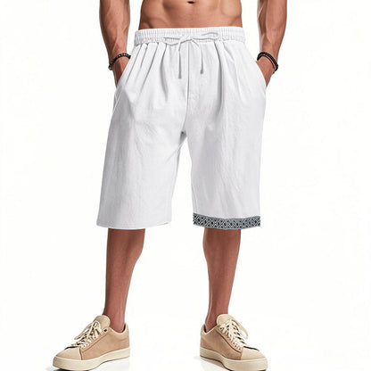 Herren Bermudashorts Bequem Elastisch Mit Kordelzug