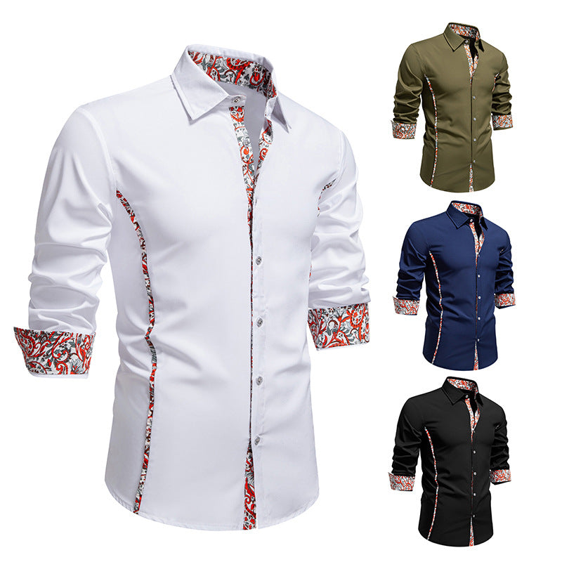 Herren Hemd Elegantes Blumenmuster Modern Berlin Style