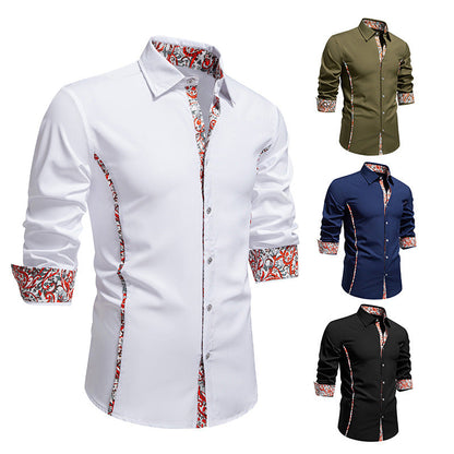 Herren Hemd Elegantes Blumenmuster Modern Berlin Style