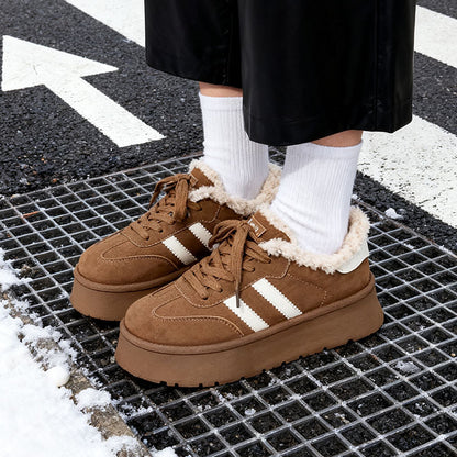Damen Sneaker Sportlich Flauschig Bequem - BerlinGlamour