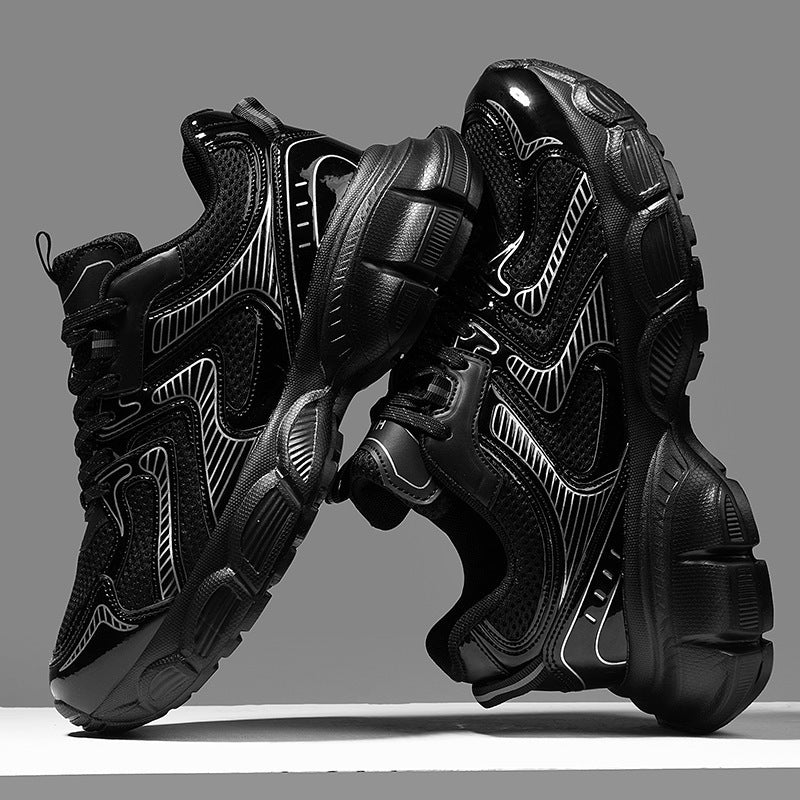 Damen Sneaker Sportlich Atmungsaktiv Schwarz Laufschuhe