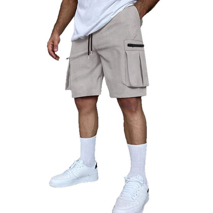 Herren Cargo Shorts Reißverschluss Taschen Funktionale Sommerhose