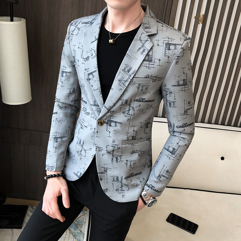 Herren Blazer Modern mit Grafik Design Elegant Schlank - BerlinGlamour
