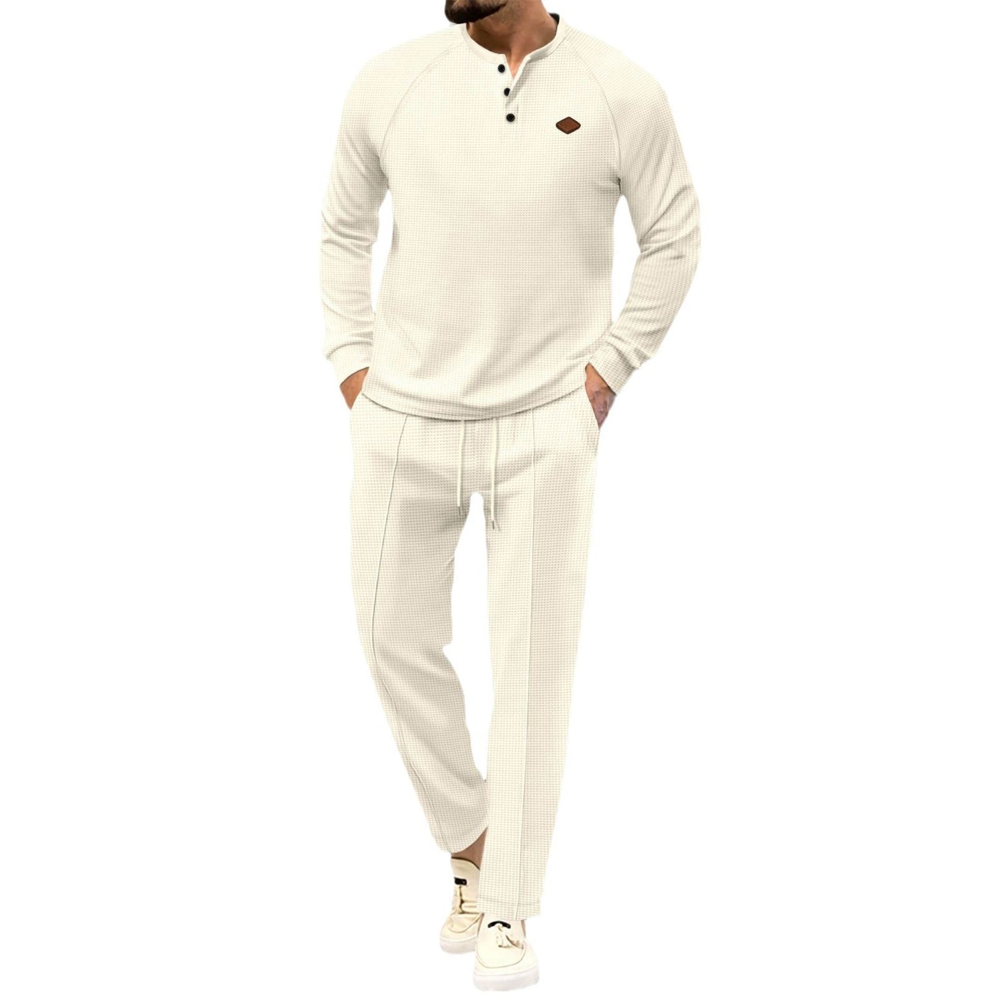 Herren Sportanzug Modern mit Strukturdesign und Eingrifftaschen