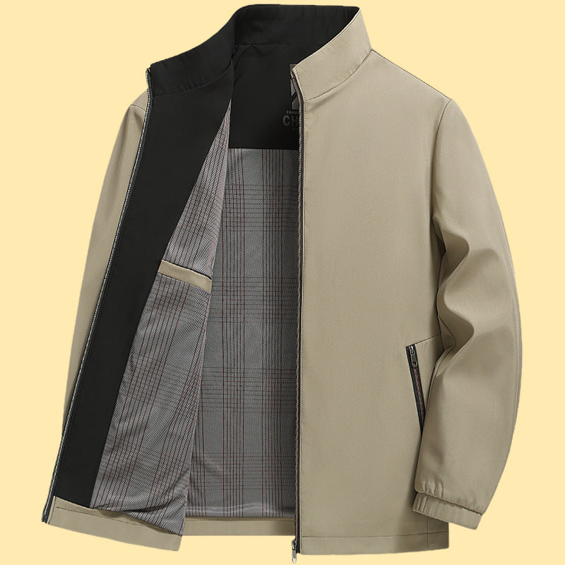 Herren Freizeitjacke Stehkragen Elegant Modern