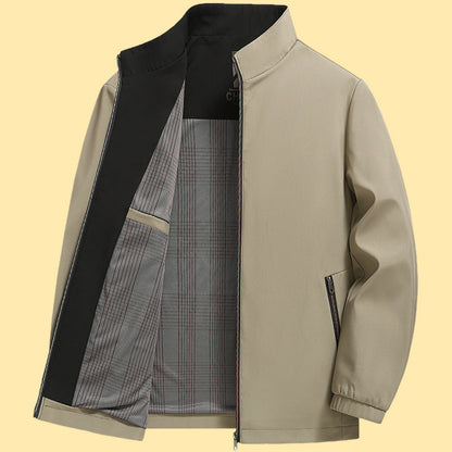 Herren Freizeitjacke Stehkragen Elegant Modern