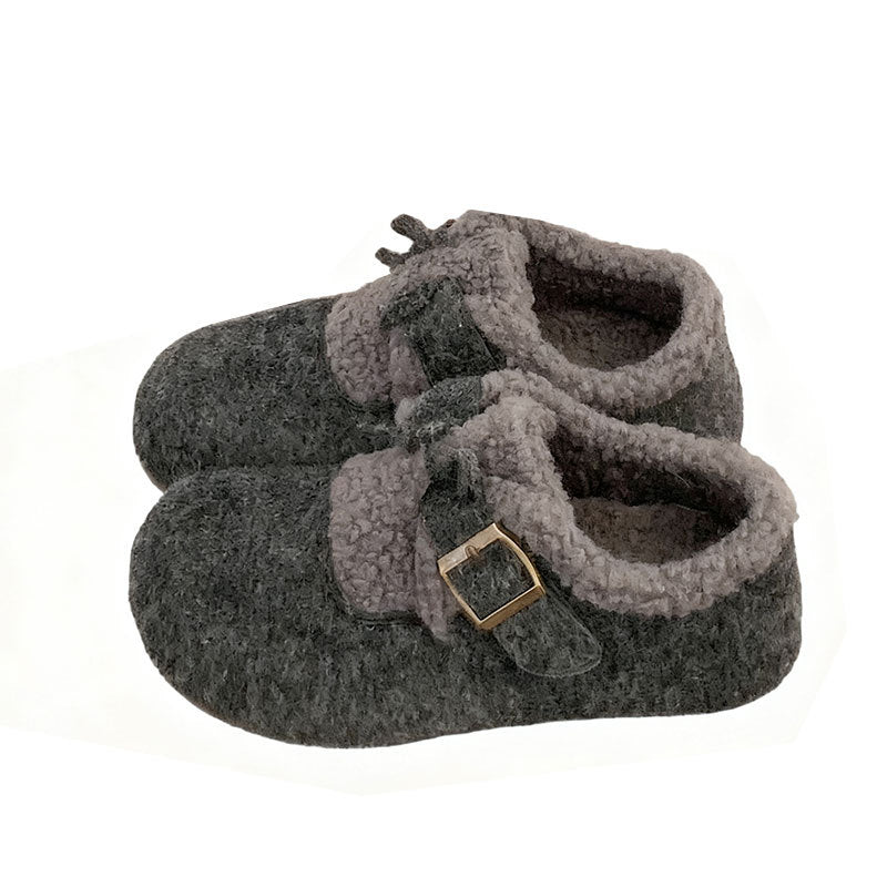Damen Filzschuhe Warm Bequem mit Riemen