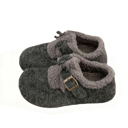 Damen Filzschuhe Warm Bequem mit Riemen