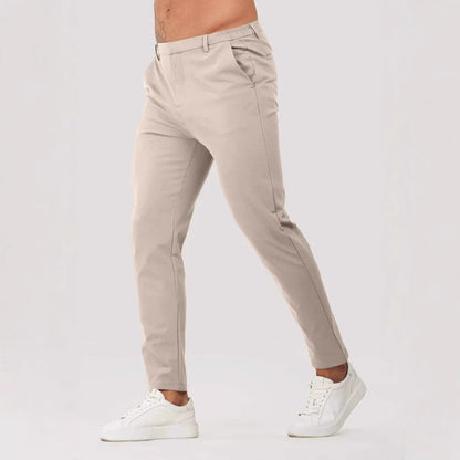 Herren Slim Fit Hosen Elastisch Mit Taschen