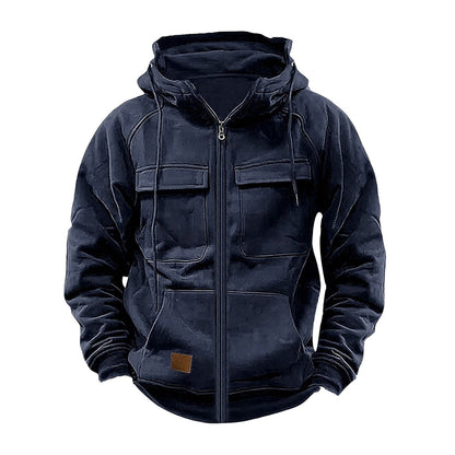 Herren Kapuzenjacke Funktional mit Taschen Urban Style