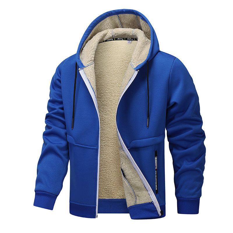 Herren Fleecejacke Bequem Warm mit Kaschmir-Innenausstattung