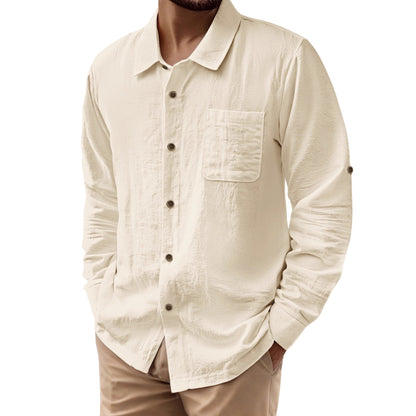 Herren Hemdjacke Elegante Lässige Casual