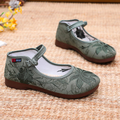 Damen Ballerinas Bequem Floral Elegant
