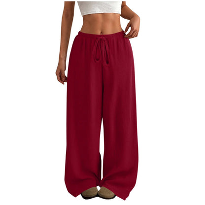 Damen Sommerhose Leicht Bequem Gummizug elastisch