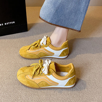 Damen Sneaker Weich Veloursleder Rutschfest
